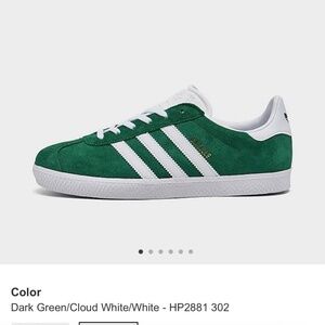 W6.5 Adidas Gazelle Dark Green